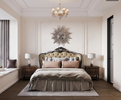 美式家居卧室3D模型下载